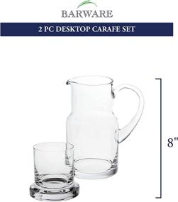 img 2 attached to Stylish and Sophisticated Badash Manhattan Inch Carafe Set for Elegant Beverage Service