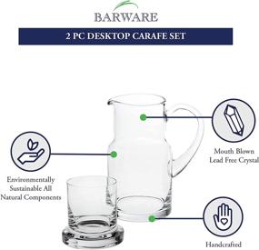 img 3 attached to Stylish and Sophisticated Badash Manhattan Inch Carafe Set for Elegant Beverage Service