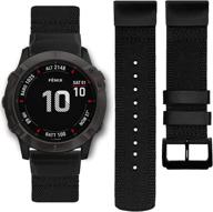 abanen 26mm nylon watch band for garmin 🔗 fenix 6x/fenix 5x – quick dry soft wristband strap логотип