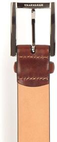 img 2 attached to Trafalgar Broderick Cortina Leather Burgundy Men's Accessories in Belts