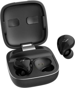 img 4 attached to 🎧 Doss FreePods Wireless Earbuds: Bluetooth 5.0, Deep Bass, Touch Control, IPX5 Waterproof, 30 Hours Playtime, Aluminum Charging, Dual Digital Mics - Perfect for Call, Work & Home Office