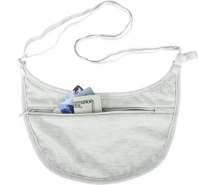 img 2 attached to 👝 Travelon Women's Ladies Undergarment Crossbody Pouch in Gray - Compact Size 7 x 4.25 x .1 Inches