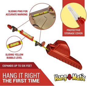 img 1 attached to 🖼️ Hang-O-Matic: All-in-One Picture Hanging Tool for Perfectly Hanging Pictures, Mirrors, TVs, and Shelves