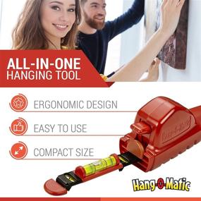 img 3 attached to 🖼️ Hang-O-Matic: All-in-One Picture Hanging Tool for Perfectly Hanging Pictures, Mirrors, TVs, and Shelves