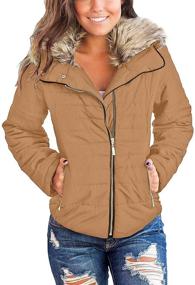 img 4 attached to GRAPENT Womens Pockets Quilted Outerwear Women's Clothing
