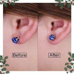 img 3 attached to 💪 Revolutionary Earring Backs for Sagging Ears, Earring Lifters for Heavy Earrings, BAX Earring Lifter Backs, Clear Miracle Earlobe Supports