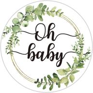 greenery wreath gender neutral stickers logo