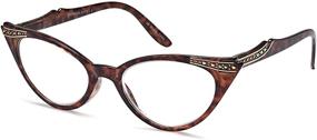 img 1 attached to 👓 Chic Cat Eye Ladies Fashion Readers: Gamma Ray Women's Reading Glasses - 4 Pairs