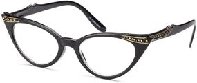 img 2 attached to 👓 Chic Cat Eye Ladies Fashion Readers: Gamma Ray Women's Reading Glasses - 4 Pairs