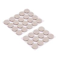 beige round 1 inch furniture pads by amazon basics - pack of 32 logo