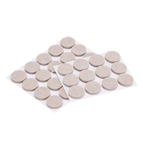 img 3 attached to Beige Round 1 inch Furniture Pads by Amazon Basics - Pack of 32