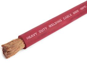 img 3 attached to 🔌 USA Made EWCS 1/0 Gauge Premium Extra Flexible Red Welding Cable - 600 Volt, 15 Feet