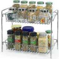 🌶️ 2-tier chrome spice rack kitchen organizer countertop shelf by simplehouseware logo