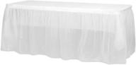 💮 plastic table skirt in elegant white logo