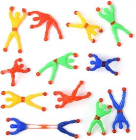 img 4 attached to 🕷️ Hotusi 40 Pcs Window Crawler Men - Multicolored Sticky Action Figure Rolling Men Wall Climbers Toys - Party Favor (Random Color)