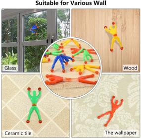 img 1 attached to 🕷️ Hotusi 40 Pcs Window Crawler Men - Multicolored Sticky Action Figure Rolling Men Wall Climbers Toys - Party Favor (Random Color)