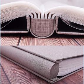 img 3 attached to 📸 AXEARTE 4x6 Photo Album, 600 Family Photo Album Book, PU Leather Linen Shape Cover Sewn Bonded Extra Large Wedding Baby Memo Picture Albums, 5 Per Page - Horizontal and Vertical Layout, Gift for Mother and Father