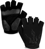 moreok cycling gloves: 5mm shock-absorbing sbr gel for full palm protection, ultra ventilated - perfect for cycling, training, workouts, and sports - men/women логотип