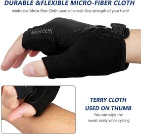 img 2 attached to MOREOK Cycling Gloves: 5MM Shock-Absorbing SBR Gel for Full Palm Protection, Ultra Ventilated - Perfect for Cycling, Training, Workouts, and Sports - Men/Women