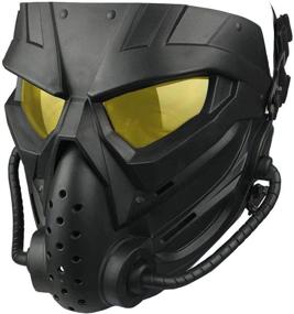 img 4 attached to JFFCESTORE Tactical Anti-Fog Airsoft Mask with Clear Lens: Ultimate Full Face Protection for Paintball, Airsoft Play, Cosplay, Hockey, and More!