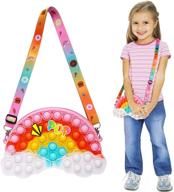 🌈 stunning vanblue shoulder rainbow handbag: perfect birthday gift! logo