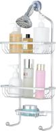 🚿 maxdoux shower caddy hanging: extra wide space for shower rack organizer, water-proof aluminium holder for shampoo and soap - silver, 25.2" x 11" x 4.7 logo