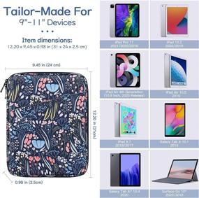 img 3 attached to 📱 Dadanism Tablet Sleeve Case for 10.2-inch iPad (2019-2021), 11-inch iPad Pro (2018-2021), 10.9-inch iPad Air 4 (2020), 10.4-inch Galaxy Tab A7 (2020), 10.3-inch Lenovo Tab M10 Plus | Protective Sleeve Bag in Night Blue