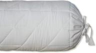 🌼 saffron handicrafts quilted bolster pillowcase - removable cotton cover (white, 8" diameter x 24" long) logo