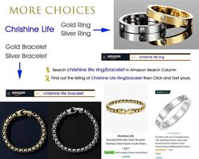 img 2 attached to Chrishine Life Friendship Bracelet Bangle with Cubic Zirconia Stones - Gold, Rose Gold, Silver - Stainless Steel Hinged Jewelry with Crystal Oval Bracelet - Perfect Birthday Gift for Women, Teens, and Girls