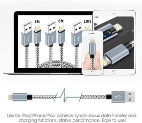 img 2 attached to ⚡ Industrial Electrical Braided Charger: Lightning Certified for Efficient Wiring and Connection