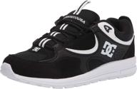 dc kalis skate black white men's shoes in athletic логотип