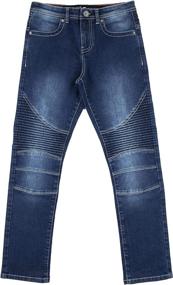 img 4 attached to RAY Slim Biker Pants Boys Boys' Clothing : Jeans