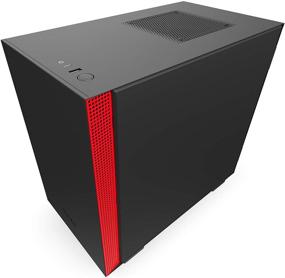 img 2 attached to NZXT H210i - Mini-ITX PC Gaming Case - USB Type-C Port - Tempered Glass 💻 Side Panel - Cable Management - Water-Cooling Ready - RGB Lighting - Steel Construction - Black/Red