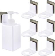 convenient wall-mounted shower gel bottle rack hook 🧴 set - self-adhesive shampoo and soap holder for bathroom organization logo