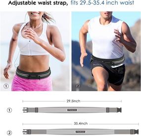 img 3 attached to MoKo Sports Running Belt: Dual Pouch Waist Pack, Sweatproof & Reflective, iPhone 12/11 Pro Max/Xs, Galaxy S21 Compatible