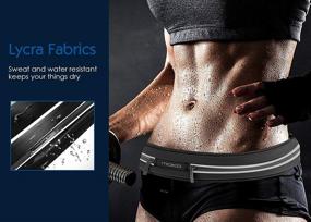 img 1 attached to MoKo Sports Running Belt: Dual Pouch Waist Pack, Sweatproof & Reflective, iPhone 12/11 Pro Max/Xs, Galaxy S21 Compatible