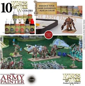 img 3 attached to 🎨 Набор красок для миниатюр The Army Painter Kings of War Ogres: яркие пигменты, 10 штук, акриловые краски по 18 мл в бутылках-капельницах.