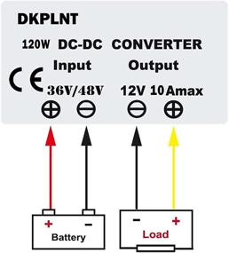 img 1 attached to ⚡️ dkplnt 120W 48V 36V to 12V 10A Преобразователь снижения напряжения для гольф-карт: Водонепроницаемый регулятор эффективной энергии для гольф-карт