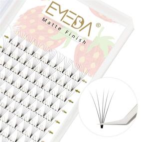 img 4 attached to EMEDA 5D Mix Tray 9-15mm Pre-Fanned Eyelash Extensions 0.07mm C Curl Handmade Short Stem Mega Volume Lashes (5D 0.07 C 9-15mm Mixed)