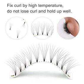 img 1 attached to EMEDA 5D Mix Tray 9-15mm Pre-Fanned Eyelash Extensions 0.07mm C Curl Handmade Short Stem Mega Volume Lashes (5D 0.07 C 9-15mm Mixed)