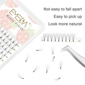 img 3 attached to EMEDA 5D Mix Tray 9-15mm Pre-Fanned Eyelash Extensions 0.07mm C Curl Handmade Short Stem Mega Volume Lashes (5D 0.07 C 9-15mm Mixed)