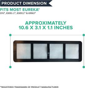 img 1 attached to 🔍 Crucial Vacuum Replacement Vacuum Filter – Eureka EF-6 Compatible – Fits AS1000, AS1001, ASM1155A, AS1008AX, AS3012A – Bulk (2 Pack)