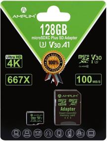img 4 attached to Amplim 128GB MicroSD Card with Adapter - Ultra-Fast, High Capacity Memory for Nintendo-Switch, Go Pro, Phone Galaxy, Surface, Camera Security, Tablet - Class 10, UHS-I, V30, U3