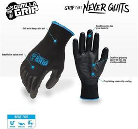 img 2 attached to 🧤 Slip-Resistant All Purpose Work Gloves by Gorilla Grip