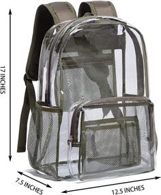 img 3 attached to Vorspack Backpack Transparent Reinforced Workplace Backpacks and Casual Daypacks