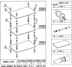 img 1 attached to 🍒 Cherry Finished Rectangular 3 Tier Shelf by Frenchi Furniture for Enhanced SEO