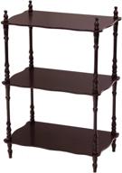 🍒 cherry finished rectangular 3 tier shelf by frenchi furniture for enhanced seo logo