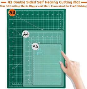 img 3 attached to anezus Self Healing Sewing Mat: 12x18 Double Sided Cutting Board for Sewing Crafts, Scrapbooking & Fabric Projects