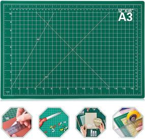 img 4 attached to anezus Self Healing Sewing Mat: 12x18 Double Sided Cutting Board for Sewing Crafts, Scrapbooking & Fabric Projects