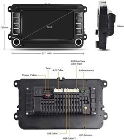 img 3 attached to 🚗 Автомобильное радио-навигационное стерео Android 8.1 Double Din для VW Jatta Passat Golf Tiguan Touran EOS Polo Seat Sharan Skoda, 7-дюймовый сенсорный экран Bluetooth автомобильного MP5-плеера с 1G 16G, WiFi, FM-радио, камера заднего вида